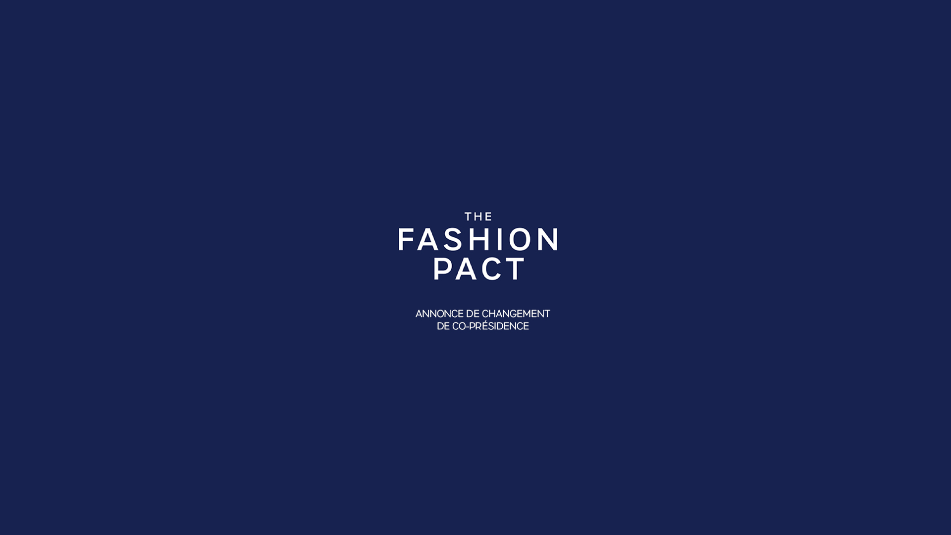 Annonce de changement de co-présidence du Fashion Pact avec la nomination d'Helena Helmersson en tant que nouvelle co-présidente.